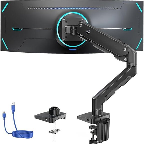 HUANUO Heavy Duty Adjustable Monitor Arm for Screens