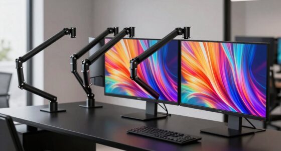 heavy duty dual monitor arms