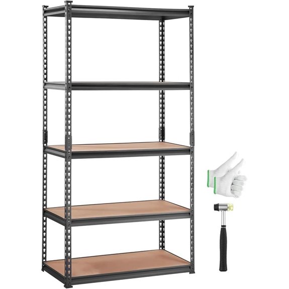 VEVOR 5-Tier Heavy Duty Garage Storage Shelves