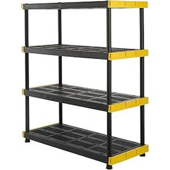Heavy Duty 4-Tier Plastic Storage Shelving Unit