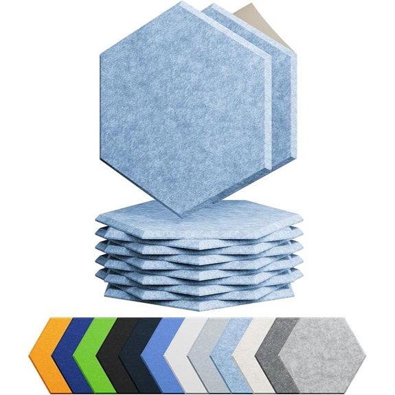 12 Pack Hexagon Acoustic Foam Panels
