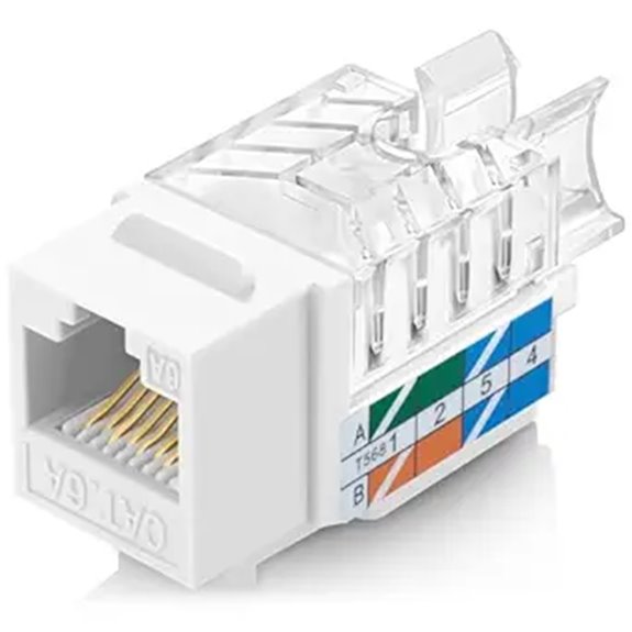 Everest 45° RJ45 Cat6A Keystone Jacks (50-Pack)