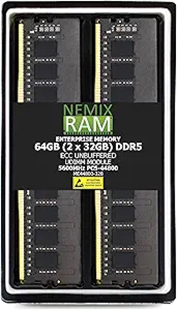 NEMIX 64GB DDR5 RAM Kit 5600MHz ECC UDIMM