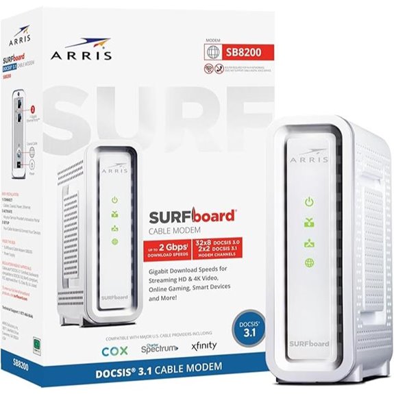 ARRIS SURFboard SB8200 Cable Modem with 2 Gbps Ethernet