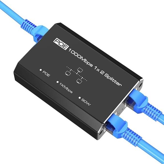 Gigabit PoE Switch 2 Ports Ethernet Splitter