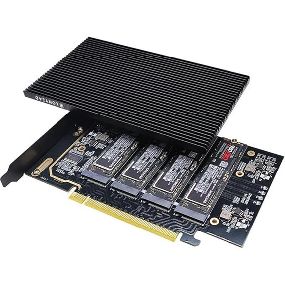 PCIe 4.0 x16 to 4 M.2 NVMe SSD Adapter