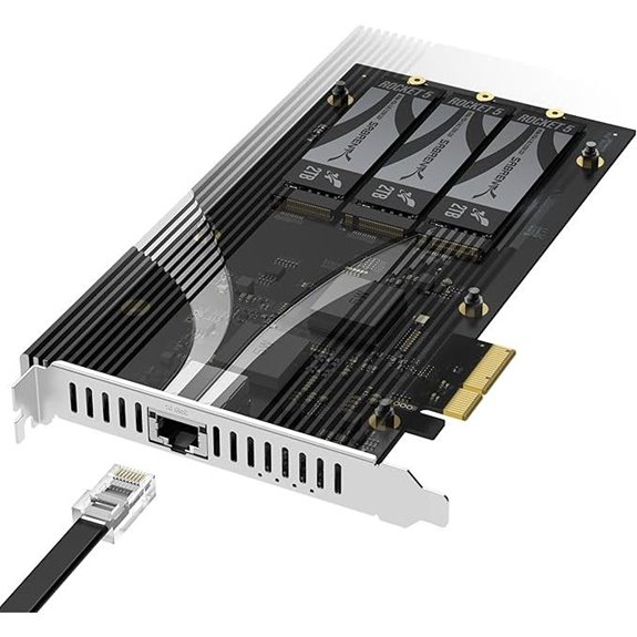 SabRent PCIe 3.0 x4 Card with 10GbE & M.2 Slots