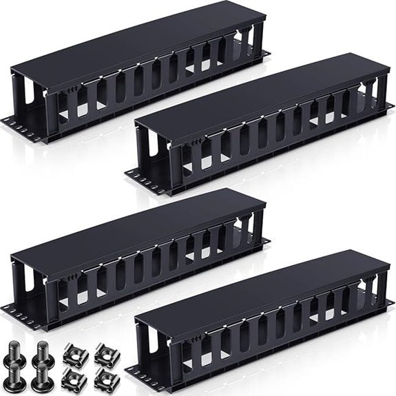 Taiyin 4-Pack Horizontal Cable Management Panels