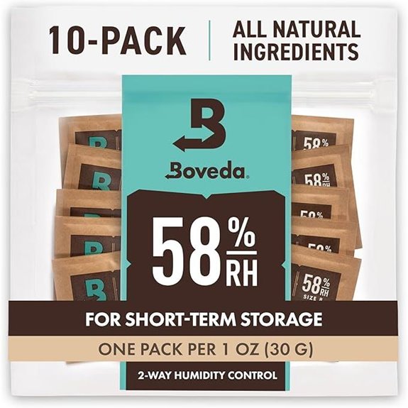 Boveda 58% Humidity Control Packs 10 Pack