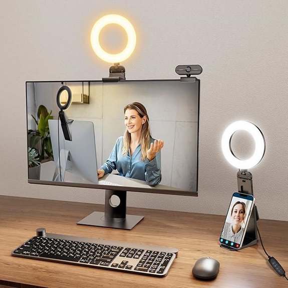 Evershop 5 Clip-On Ring Light for Laptop Desk