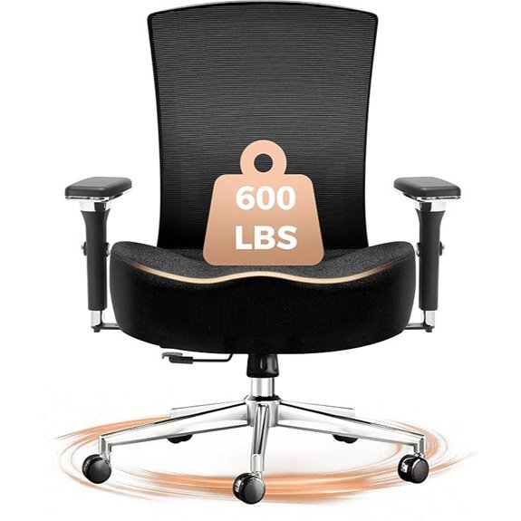 Oversized Ergonomic Mesh Office Chair with Lumbar Support