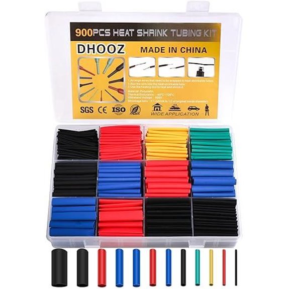 DHOOZ 900 Pcs Heat Shrink Tubing Kit