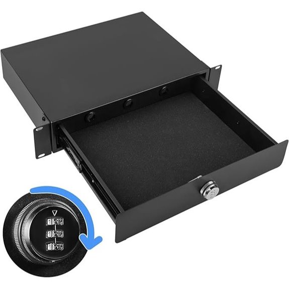 Rack Mount Server Drawer with Lock & Foam Pad