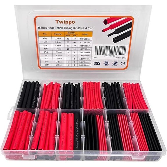 Heat Shrink Tubing Kit 355pcs Waterproof Marine Grade