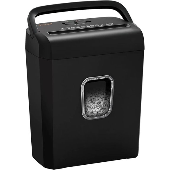 Bonsaii 6-Sheet Micro-Cut Paper Shredder with Wastebasket