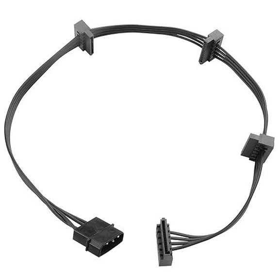 IDE Molex 4-Pin to 4 SATA Power Extension Cable
