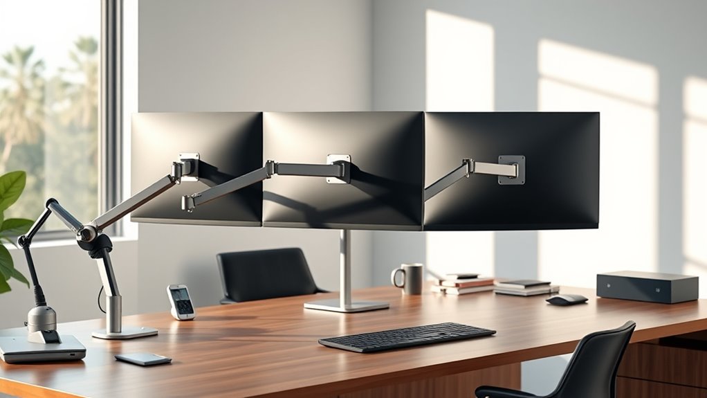 monitor arm compatibility and adjustability