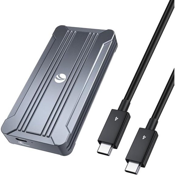 NVMe M.2 SSD Enclosure USB4/Thunderbolt 3/4 Compatible
