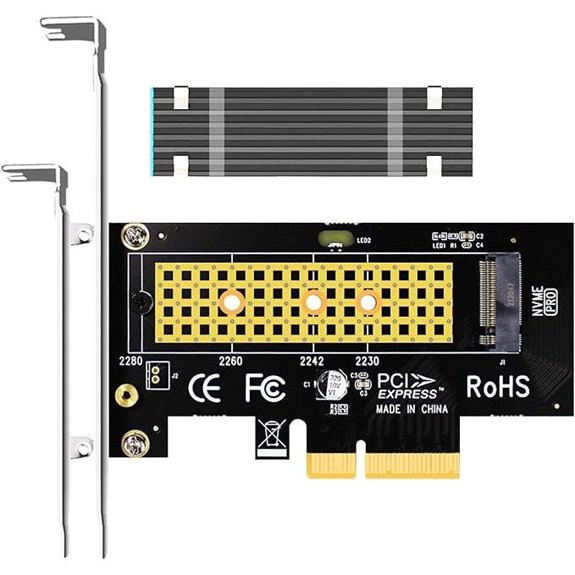 GLOTRENDS NVMe to PCIe 4.0 Adapter with Heatsink