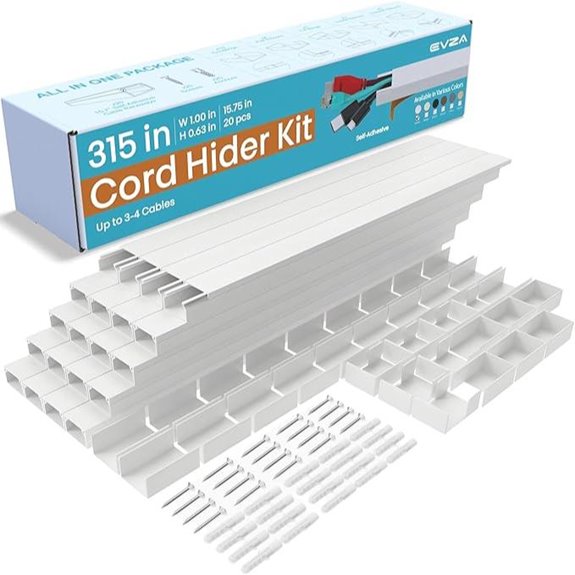 Paintable Wall Cord Hider and Raceway Kit
