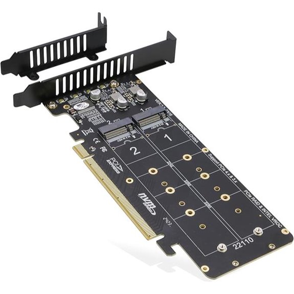 RIITOP PCIe 4.0 NVMe Adapter with 4 Ports