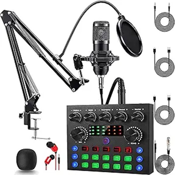 ALSO GO Podcast Equipment Bundle with Microphone and Sound Card