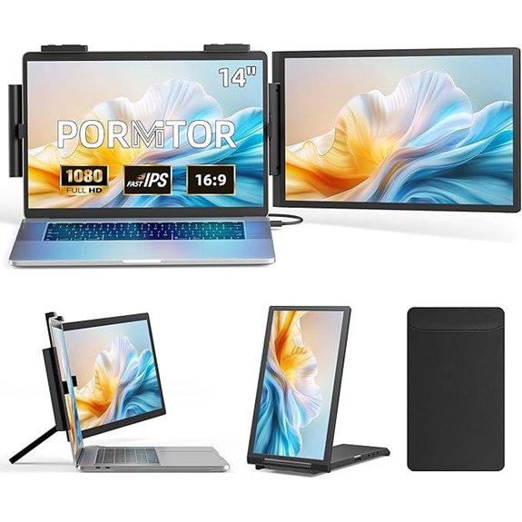 Laptop Screen Extender 14 FHD IPS Dual Monitor Portable