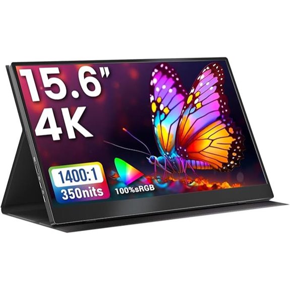 Portable 15.6 4K UHD Monitor with HDMI USB-C Speakers