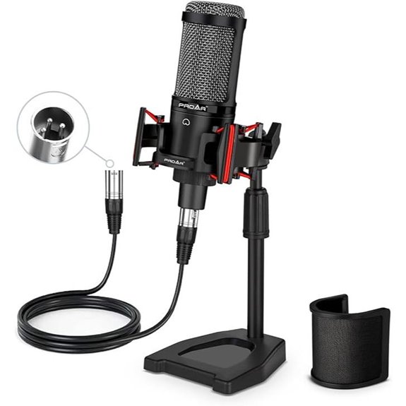 XLR Podcast Microphone with Desktop Stand