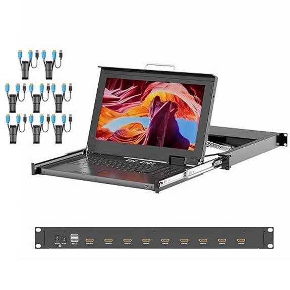 Arvitek 15.6 Rack Mount KVM Console with HDMI
