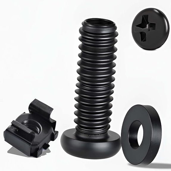 M6x16 Rack Mount Screws with Nuts & Washers (50)