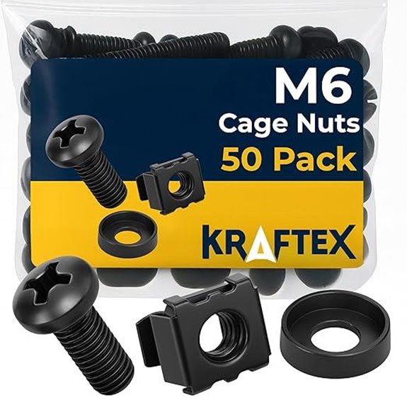 M6 Cage Nuts & Screws Pack for Racks