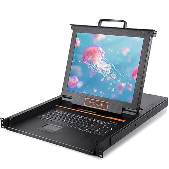 Rackmount KVM Console with Monitor and VGA Cable