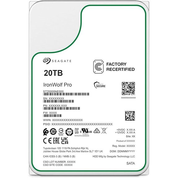 Seagate IronWolf Pro 20TB NAS Hard Drive (Renewed)