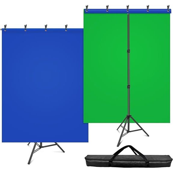 HEMMOTOP Reversible Blue/Green Screen Backdrop Set