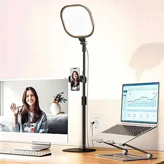 Video Conference Ring Light with Stand and Modes