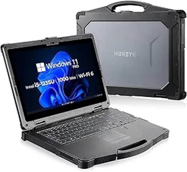 MUNBYN Rugged 15.6 Windows 11 Laptop with SSD