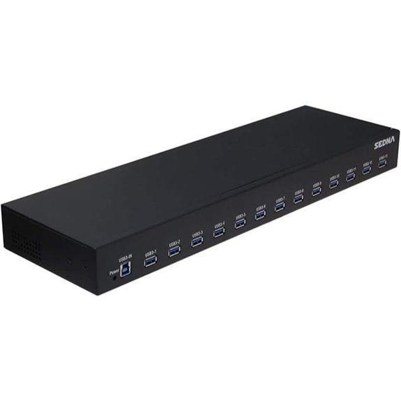 Sedna 13 Port USB 3.1 Gen I Hub (5Gbps) - 19 Inch 1U Rack Mount