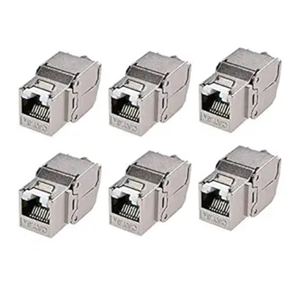 Cable Matters Shielded Cat6A Keystone Jack (6-Pack)