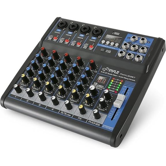 Pyle 6-Channel Audio Mixer with Bluetooth and USB