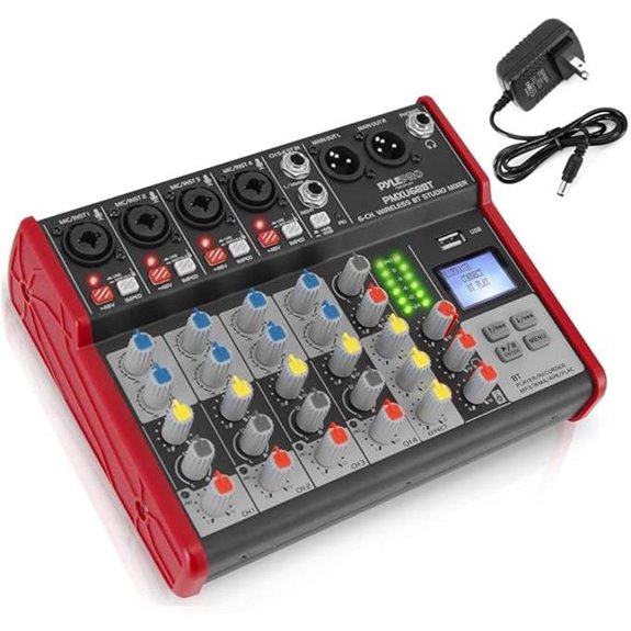 PYLE 6-Channel Bluetooth Audio Mixer for Studio