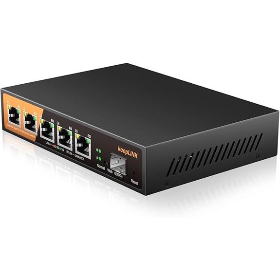 6-Port 2.5G Managed Ethernet Switch with 10G SFP