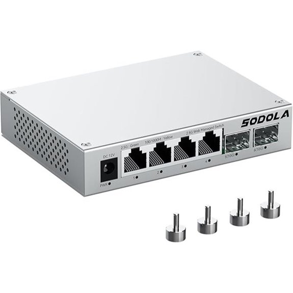 SODOLA 6-Port 2.5Gb Managed Switch with 10G SFP