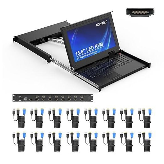 MT-VIKI 16-Port HDMI LCD KVM Console with Cables