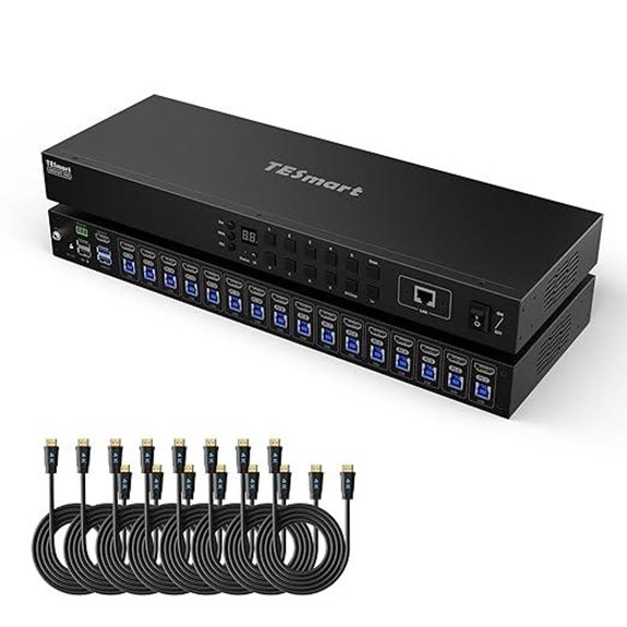 TESmart 16x1 HDMI KVM Switch with Cables