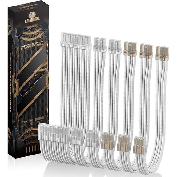 AsiaHorse PSU Cable Extension Kit with Sleeved Cables