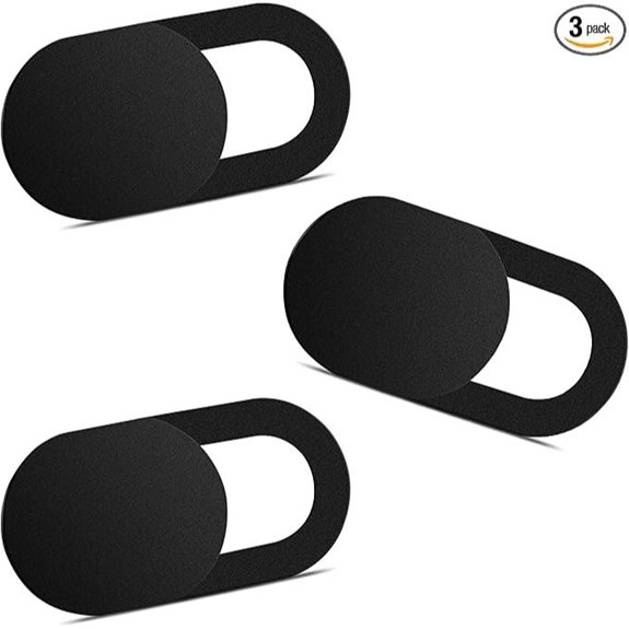Webcam Cover 3-Pack for Privacy Ultra Thin Black