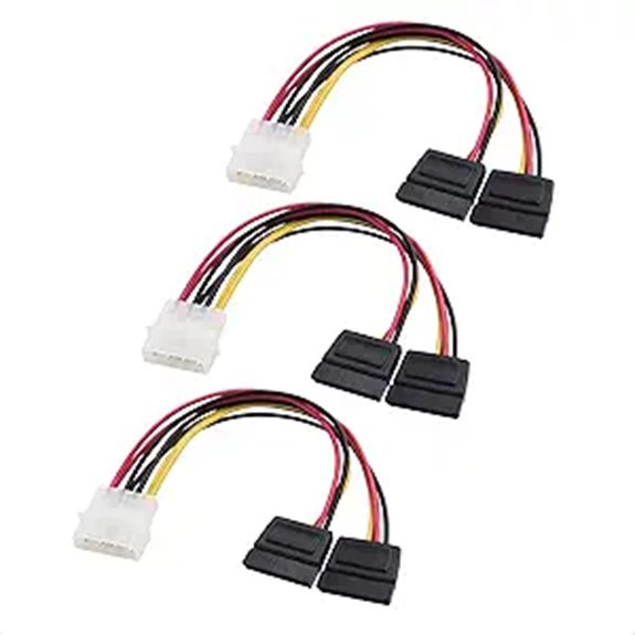 Cable Matters 3-Pack SATA Power Y-Cable Adapter