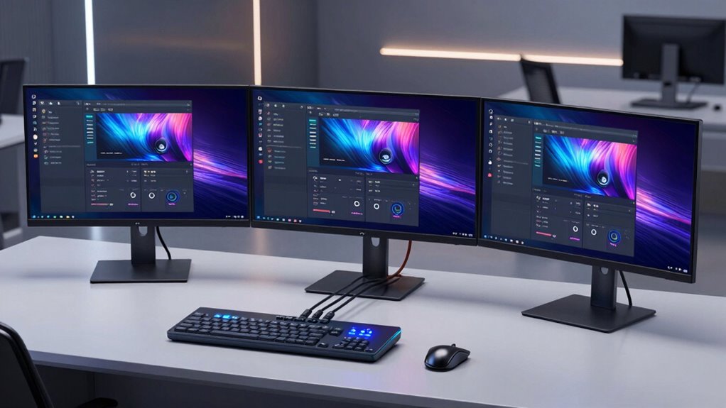 top triple monitor kvms