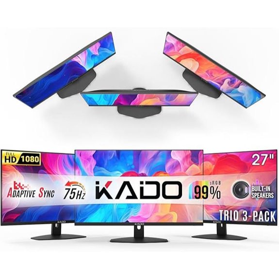 Kado Triple 27 Monitor Set with VESA & HDMI